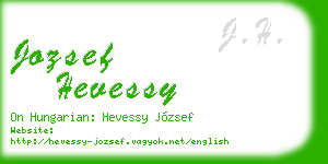 jozsef hevessy business card
