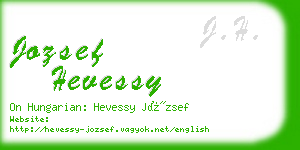 jozsef hevessy business card